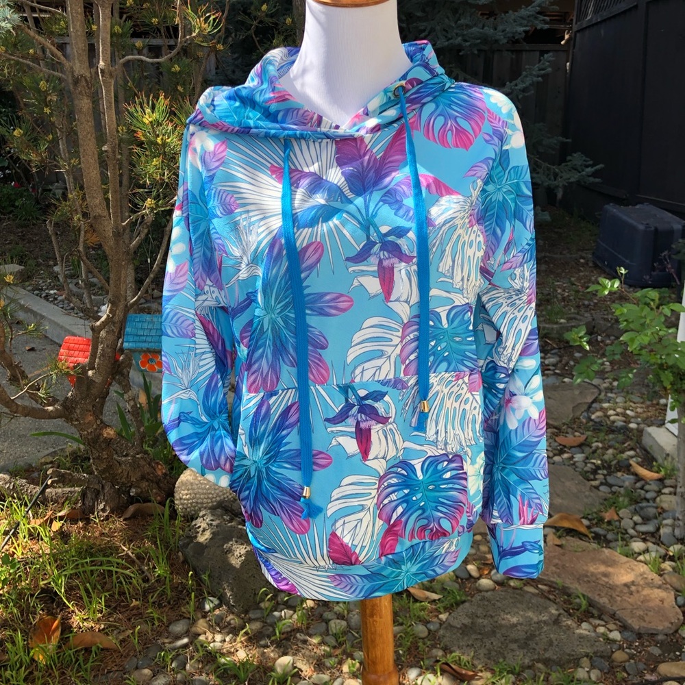 New bright pattern hoodie size M (fits like S)